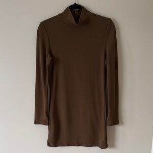 30. | Oak + Fort | Mock Neck Bodycon Dress Olive Green